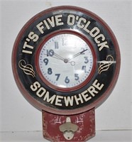 Sterling & Noble 5 O'clock Somewhere Clock Bottle