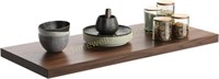 JPND Walnut Floating Shelf 24W x 10D x 1H