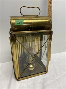 Metal lantern candle holder-8x5x14” tall