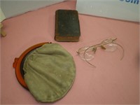 Old Eyeglasses (Gold Filled), Small Purse, Book