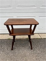 Vintage Two-Tier Sofa End Table or Plant Stand