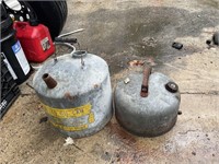 2 Metal Fuel cans 5 & 2.5 gallon