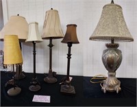6pc decorative electric table lamps