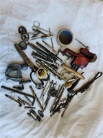 Assorted Leather Tools And Drill Bits