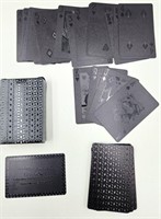 PET Poker Waterproof Black Plastic Playing Cards