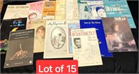 Vintage Sheet Music Lot of 15