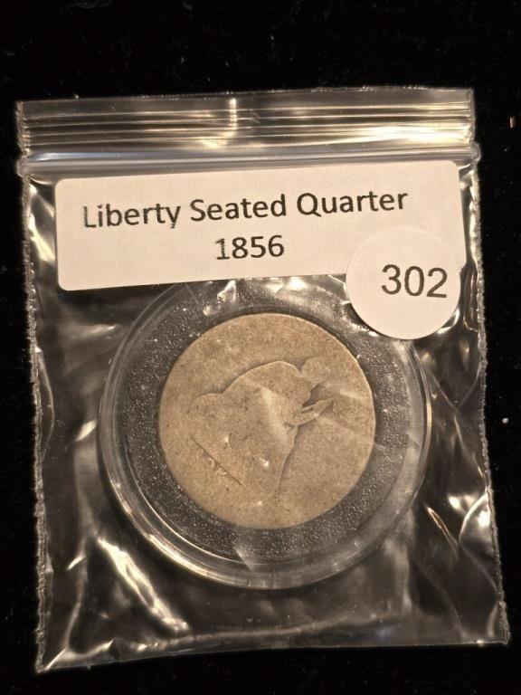 1856 Liberty Seated Quarter