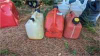 Trio of portable fuel cans