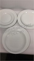 Lot of 6 Home white plates, 3 dinner plates and 3