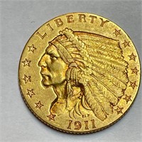 1911 2-1/2 Dollar Gold Indian