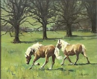 Painting of Horses sgd. D. Zwierz.