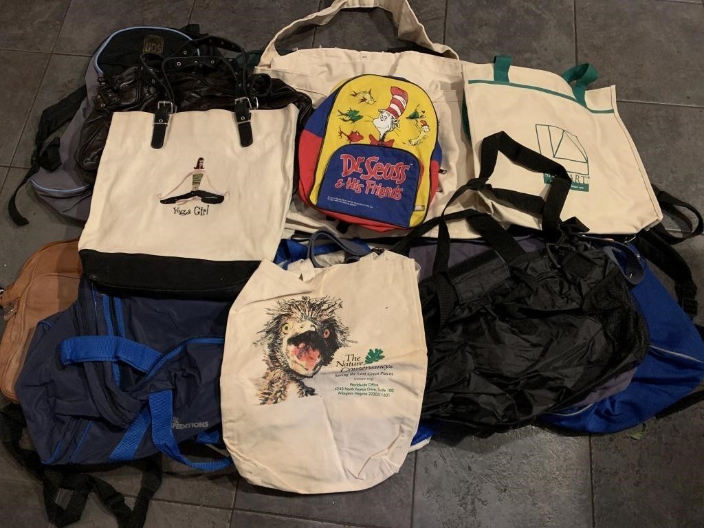 Backpacks, duffel bags, handbags, bags (tub)