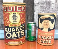 Vtg. Quaker Oats cardboard tins