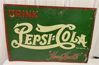 Burdick Co. Pepsi-Cola metal sign