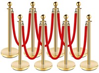 Stainless Steel Stanchion Post,5 FT Red Carpet Ro