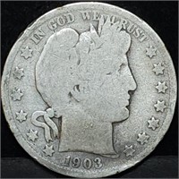 1903-S Barber Silver Half Dollar