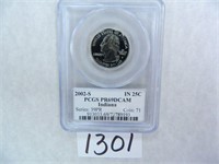 2002-S Indiana Quarter PCGS Graded PR69 DC