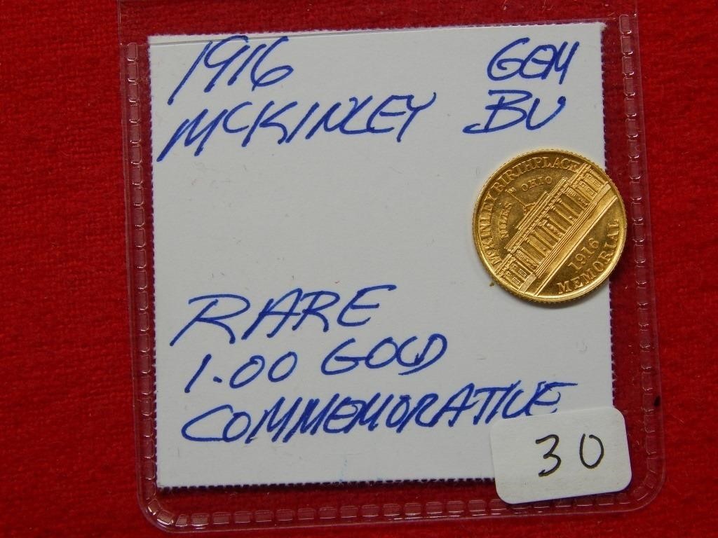 1916 McKinley $1 Gold Commemorative | Stagecoach Auctions by Wallace