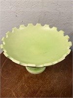 Vintage 10" Holland Mold Green Compote