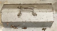 Steel tool box with plumbing tools & supplies,