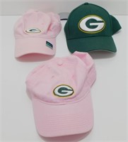 2 Women's Green Bay Packers Caps (1 New) & Men's