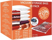 20 PACK VACUUM STORAGE BAGS