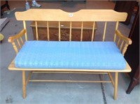 Maple bench with cushion