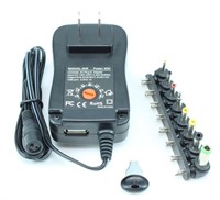 POWER SUPPLY, 3-12 VOLTS, 30 WATTS, 8 SWITCHABLE