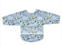 kushies Baby Clean Bibs With Sleeves 12-24M