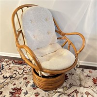 Royal Design Bent Rattan Swivel Chair