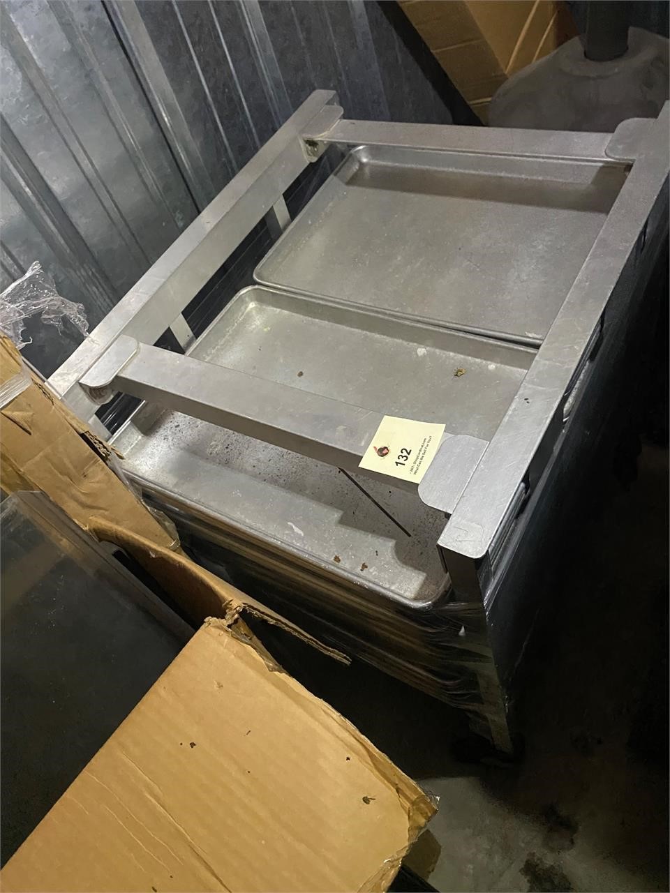 Rolling cart with pans