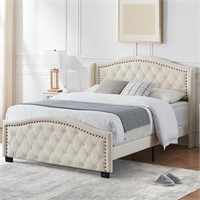 GAOMON Queen Size Bed Frame, Upholstered Platform