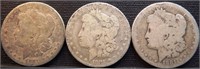 (2) 1881 & (1) 1881-O Morgan Silver Dollars