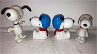 Snoopy ceramic weighted bookends, snoopy plastic