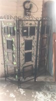 Heavy metal room divider w picture frames