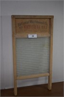 Vintage National Washboard Co. Glass & Wood