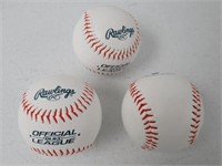 Lot of (3) Rawlings Official Baseballs