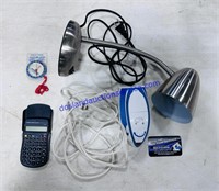 Metal Lamp, Small Clothes Iron, Compass,