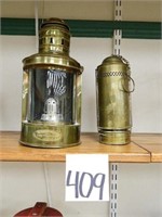 (2 Items) Including Brass Boat Lantern & Brass