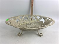 Wrought iron basket cream color