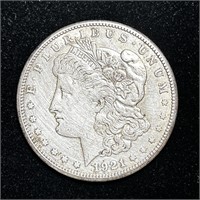 1921-S 90% SILVER MORGAN DOLLAR COIN