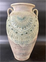 18” Tall Stoneware Floor Vase