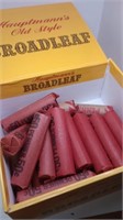 20 rolls wheat pennies in cigar box