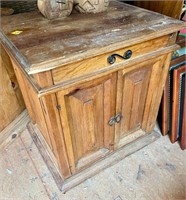 Pair of wooden end tables hand made