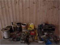 Lot Of Wire, Drill Bits & More