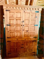 Solid wood TV cabinet handmade large cabinet