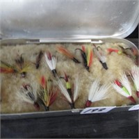 BOX OF FISHING FLIES