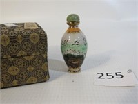 Vintage Snuff Bottle w/Box - 2.5" Tall