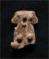2 1/16" Pottery Face Figure found in South America