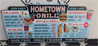 Novelty Metal Sign - Hometown Grill